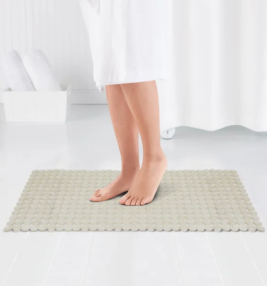 Mosaic PVC Anti slip Shower Mat Beige