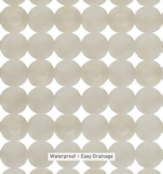 Mosaic PVC Anti slip Shower Mat Beige