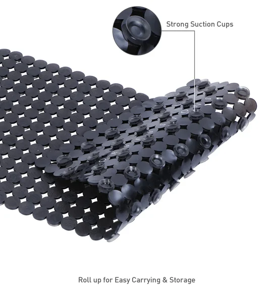 Mosaic PVC Anti slip Shower Mat Grey