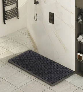 Mosaic PVC Anti slip Shower Mat Grey