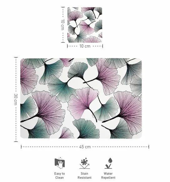 Bloom Printed Table Mat White