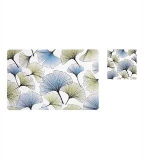 Bloom Printed Table Mat L.Blue