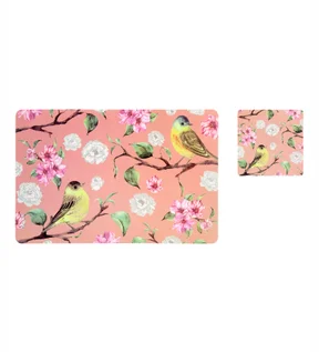 Bloom Printed Table Mat Pink