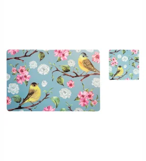 Bloom Printed Table Mat Blue