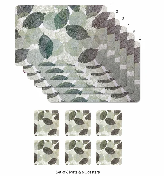 Bloom Printed Table Mat Olive