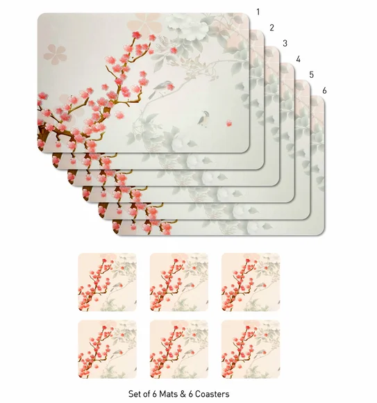Bloom Printed Table Mat L.Beige