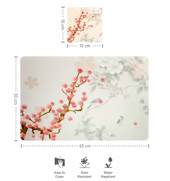 Bloom Printed Table Mat L.Beige