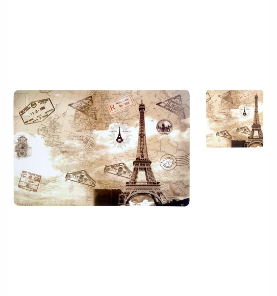 Bloom Printed Table Mat D.Beige