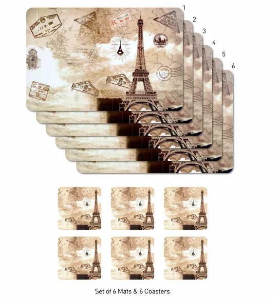 Bloom Printed Table Mat D.Beige