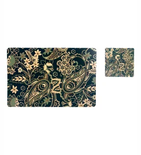 Bloom Printed Table Mat Blue and Beige