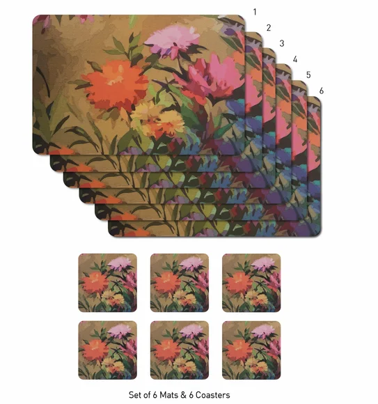 Bloom Floral Printed Table Mat Multi