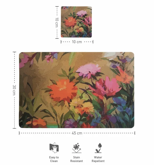 Bloom Floral Printed Table Mat Multi