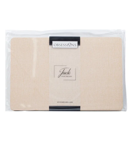 Jack Solid Table Mat Gold and Beige
