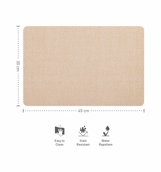Jack Solid Table Mat Gold and Beige