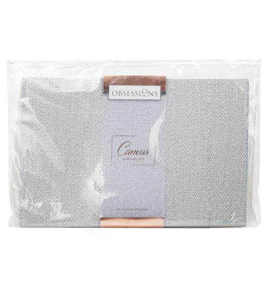 Canvas Solid Table Mat Grey