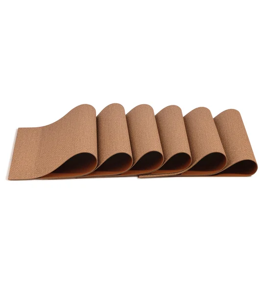 Canvas Solid Table Mat Brown