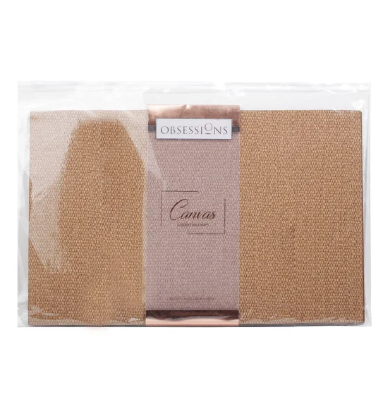 Canvas Solid Table Mat Brown