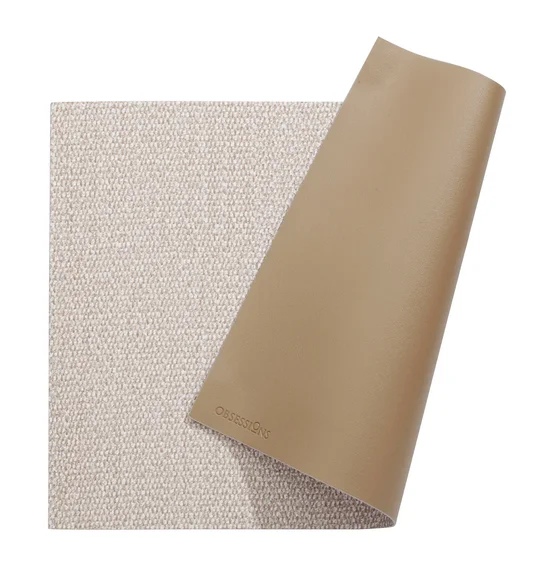 Canvas Solid Table Mat Beige