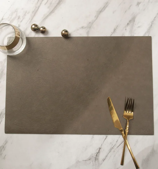 Canvas Solid Table Mat D.Grey