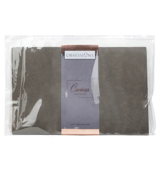 Canvas Solid Table Mat D.Grey