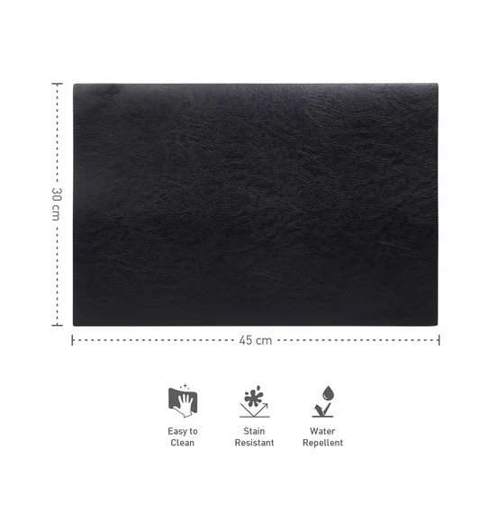 Canvas Solid Table Mat Charcoal