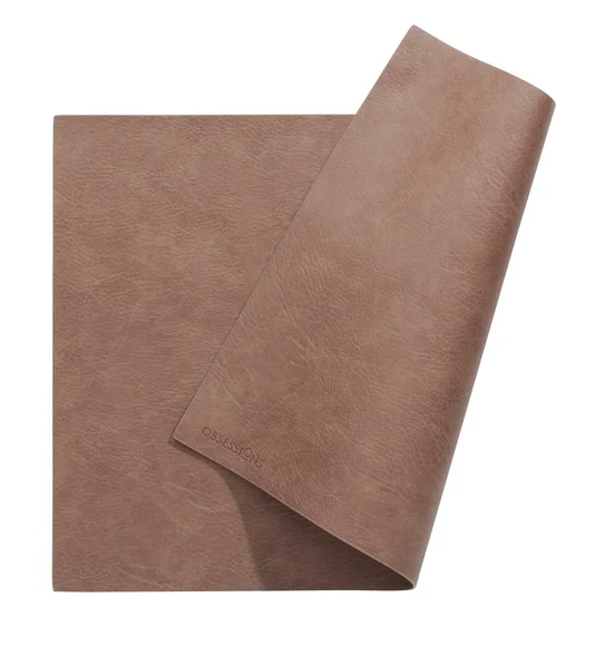 Canvas Solid Table Mat Dark Brown