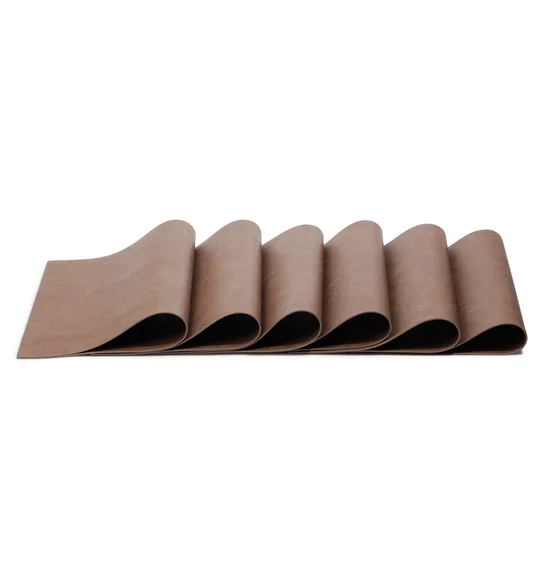 Canvas Solid Table Mat Dark Brown