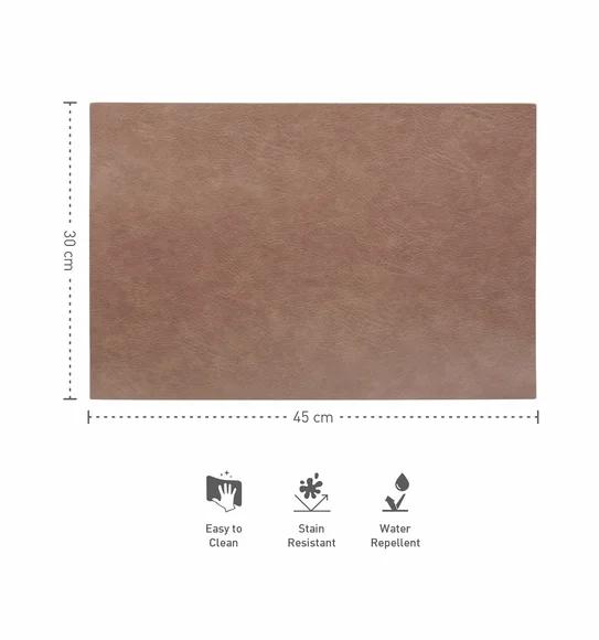 Canvas Solid Table Mat Dark Brown