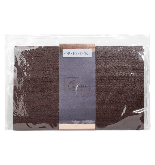 Canvas Solid Table Mat Chocolate