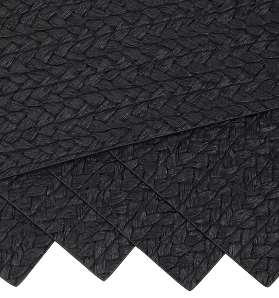 Canvas Solid Table Mat Black