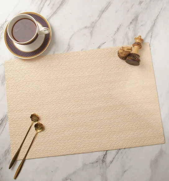 Canvas Solid Table Mat L.Beige