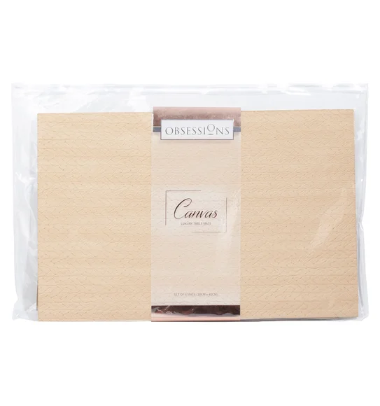 Canvas Solid Table Mat L.Beige