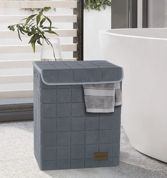 Sophia Foldable Laundry Basket Storage Basket Grey