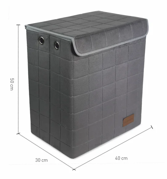 Sophia Foldable Laundry Basket Storage Basket Grey