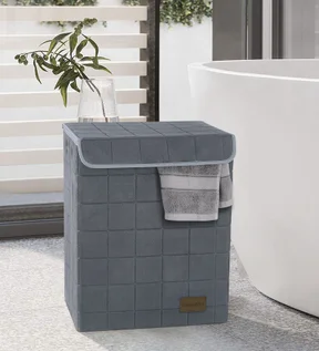 Sophia Foldable Laundry Basket Storage Basket Grey