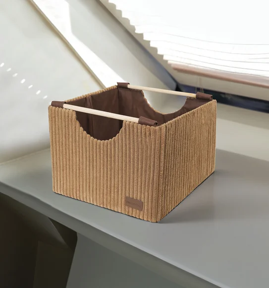 Sophia Small Foldable Laundry Basket Storage Basket Camel