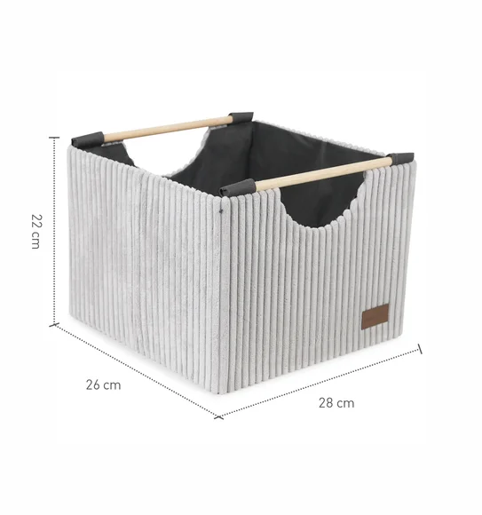 Sophia Small Foldable Laundry Basket Storage Basket Stone