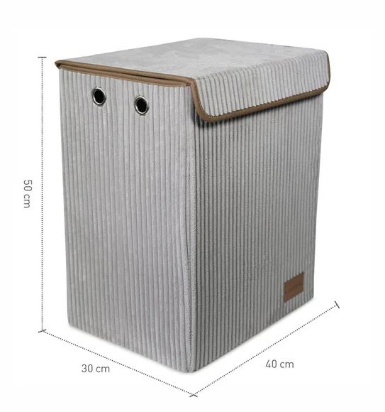 Sophia Foldable Laundry Basket Storage Basket Stone