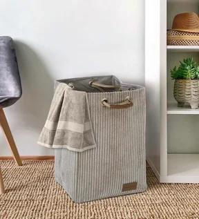 Sophia Foldable Laundry Basket Storage Basket Taupe