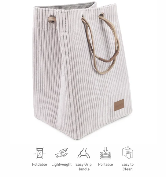 Sophia Foldable Basket Storage Basket Stone