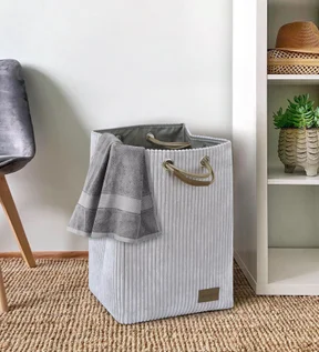 Sophia Foldable Basket Storage Basket Stone