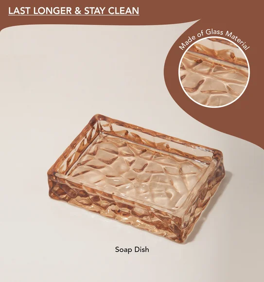 Prism 3 Pcs Bathroom Set Glass Bath Set Copper