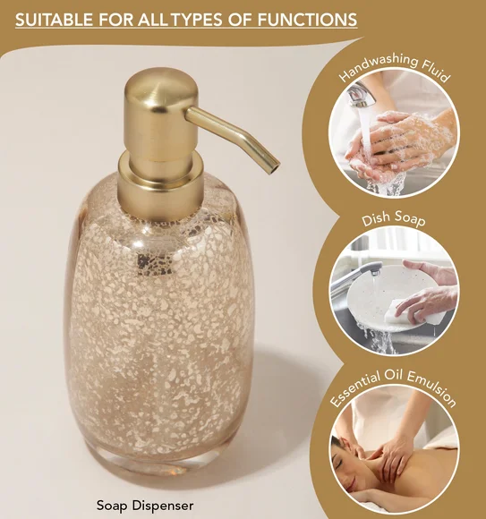 Prism 3 Pcs Bathroom Set Glass Bath Set Golden