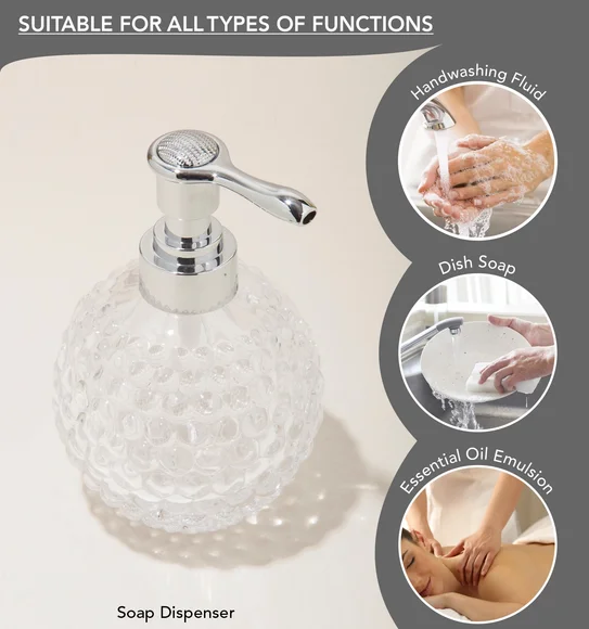 Prism 3 Pcs Bathroom Set Glass Bath Set Transparent
