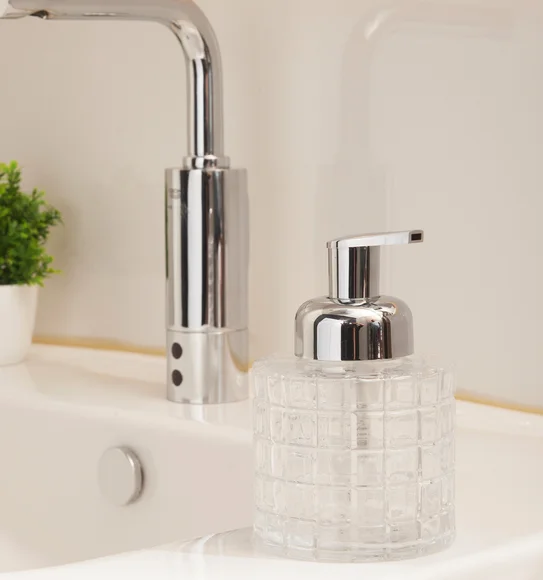 Prism Soap Dispenser Glass Soap Dispenser Clear