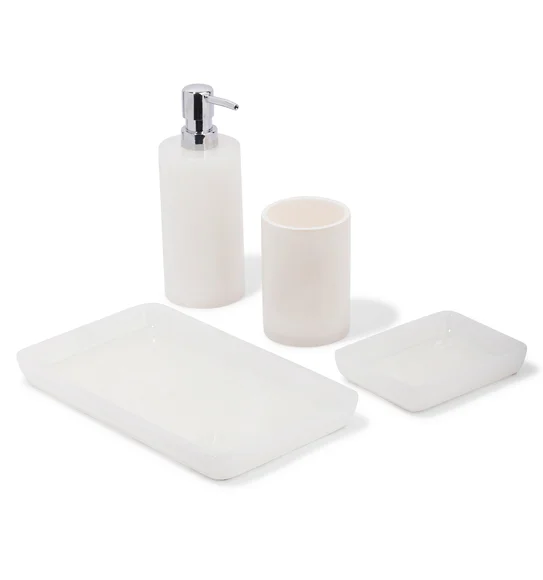 ARSH 4PCS BATHROOM SET Polyresin Bath Set Ivory
