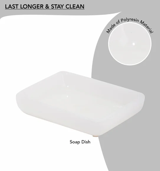 ARSH 4PCS BATHROOM SET Polyresin Bath Set Ivory