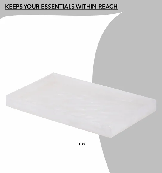 ARSH 4PCS BATHROOM SET Polyresin Bath Set White