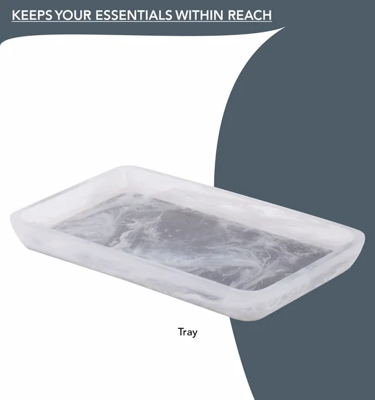 ARSH 4PCS BATHROOM SET Polyresin Bath Set Black