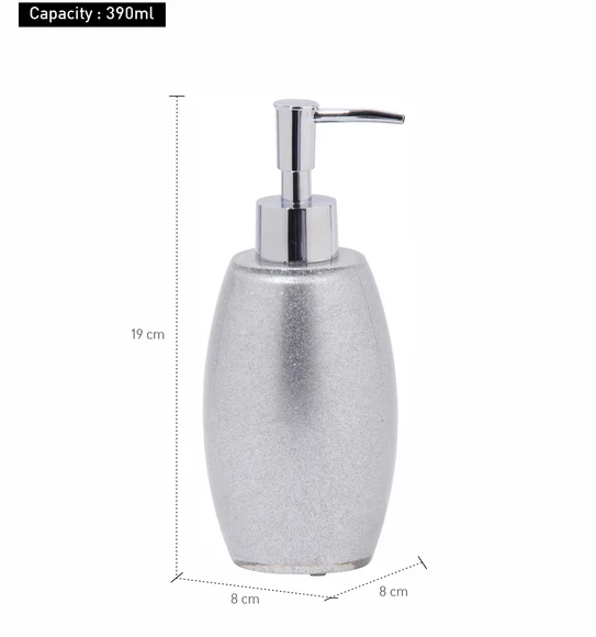 Arsh Soap Dispenser Polyresin Soap Dispenser Silver